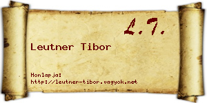 Leutner Tibor névjegykártya